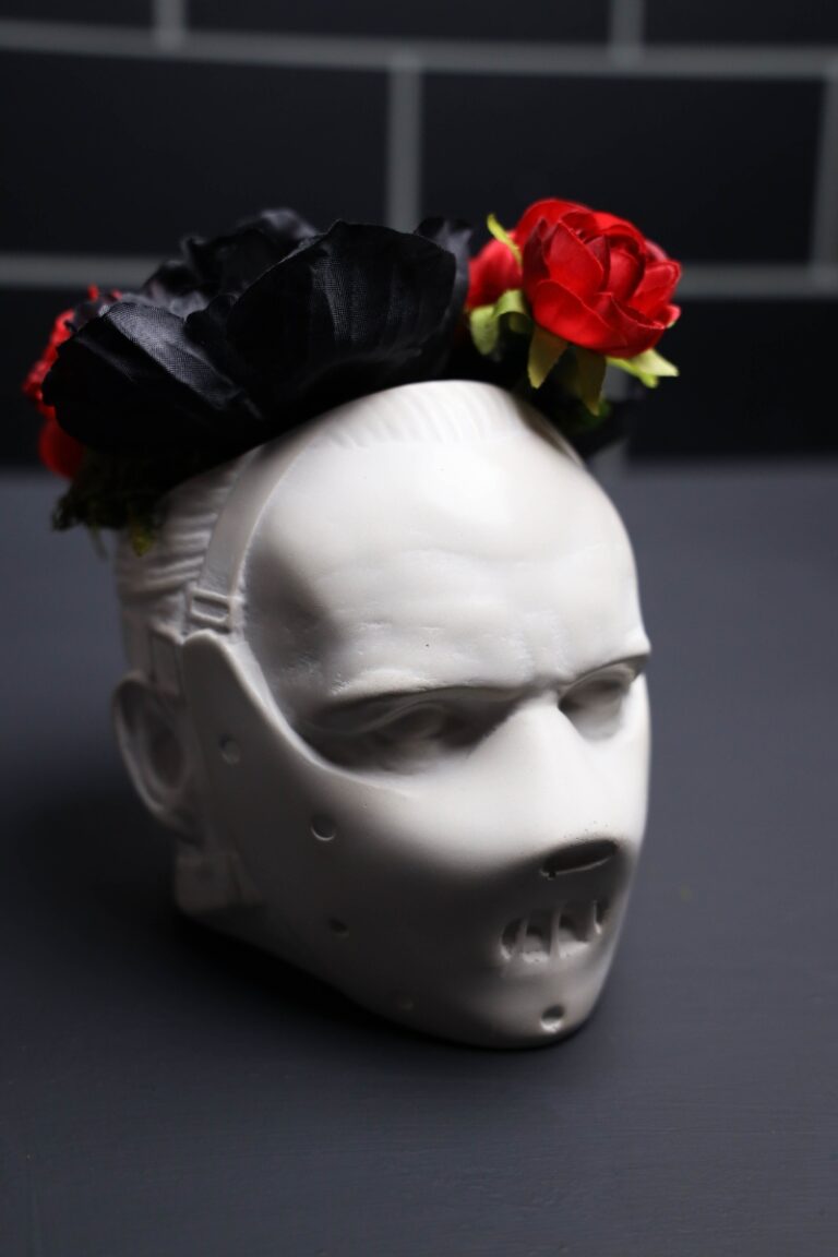 Hannibal Lector Concrete Planter